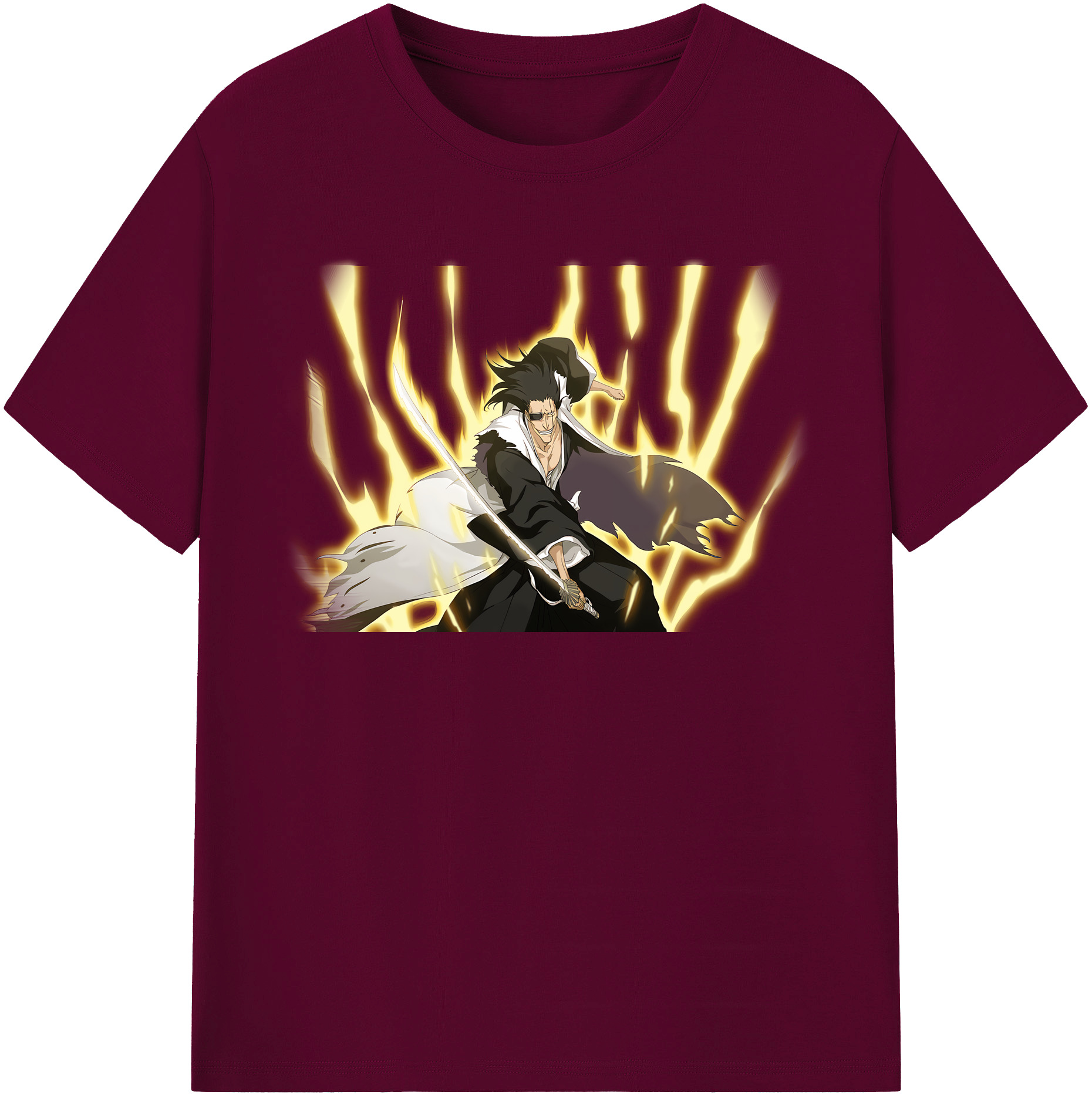 （画像用） ブリーチ ざらき けんぱち BLEACH Zaraki Kenpachi レディースカジュアルプリントTシャツ（綿100％）